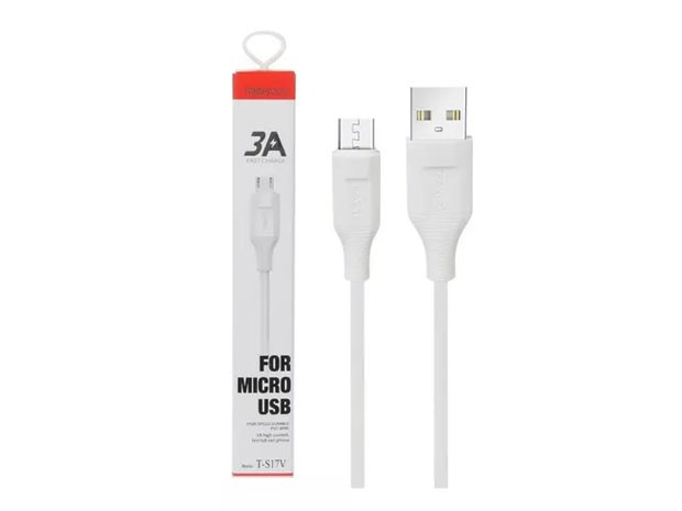 &ua CABLE CARGADOR V8 TRANYCO 3A 1MTS T-S17V